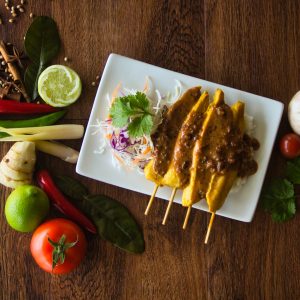 Satay Chicken Sticks (four skewers)